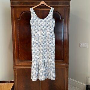 Maxi dress blue and white